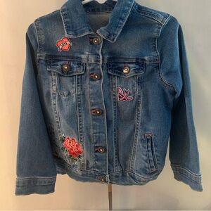 Jordache Denim Jean Jacket Snap Closures Size 5T